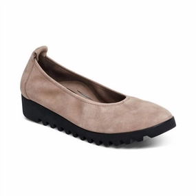Brianna Ballet Loafer In Taupe Chain Style Comfortable Walk