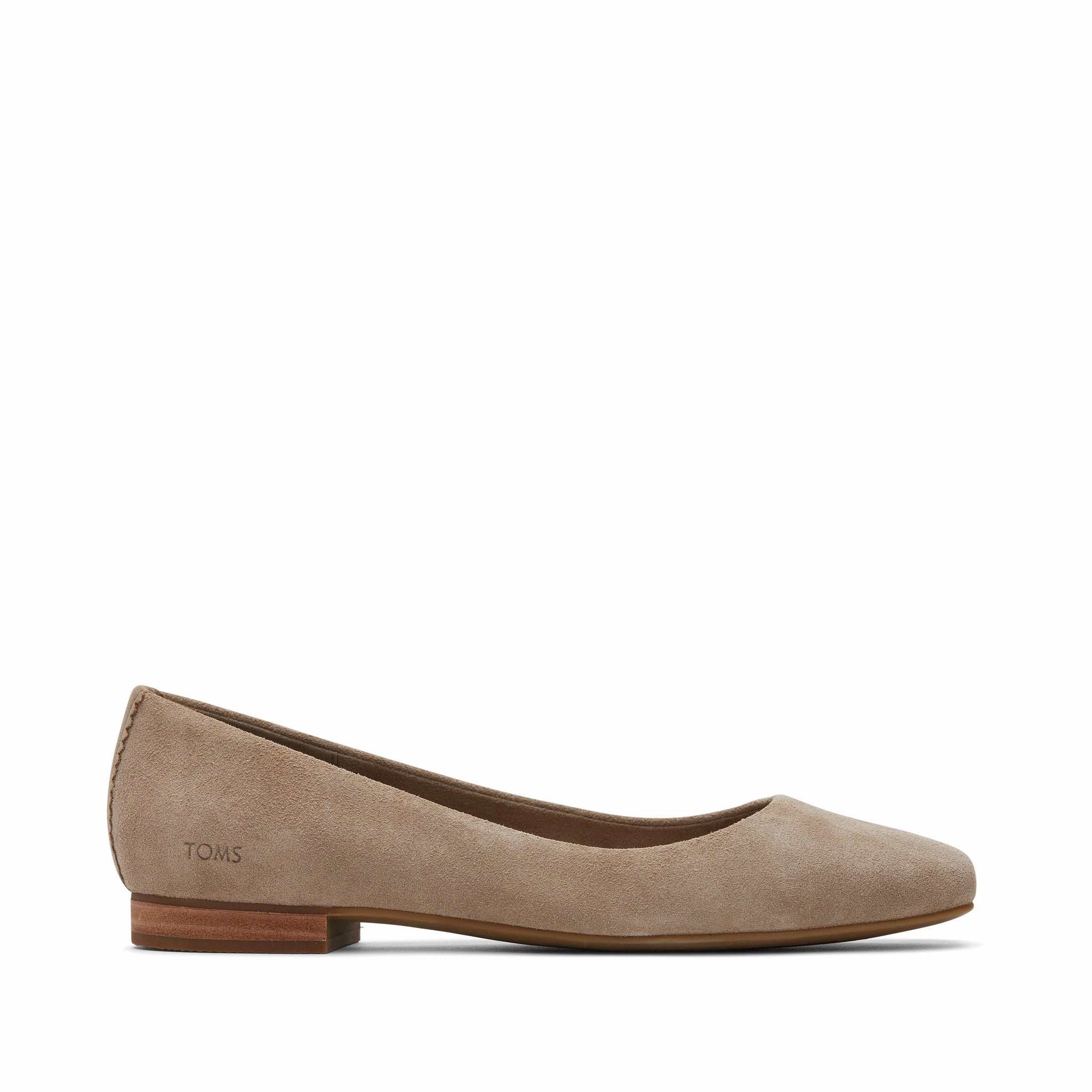 Briella Taupe Suede Flat Work Shop Elastic