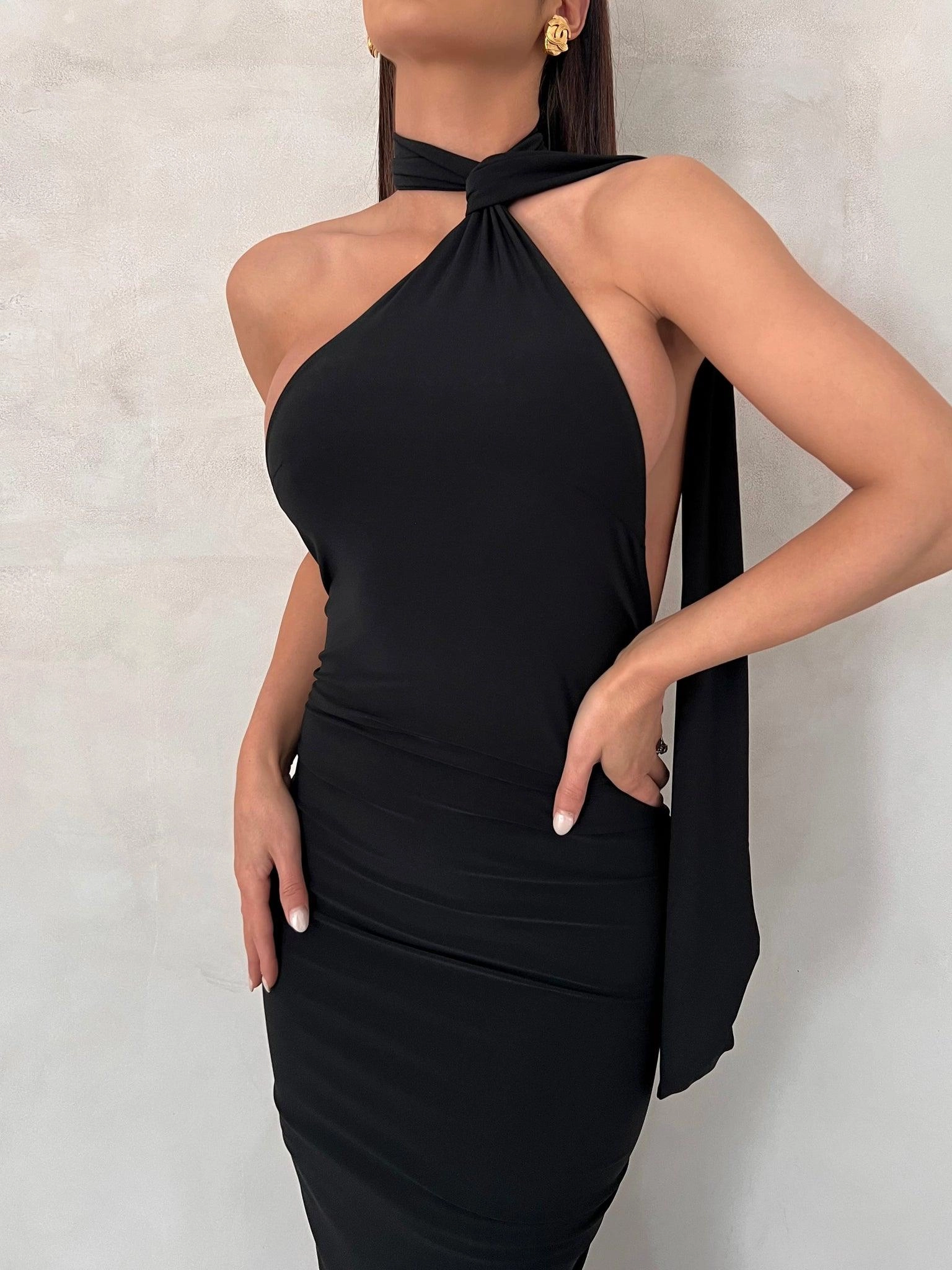 Leoni Dress - Black Casual and Comfy
