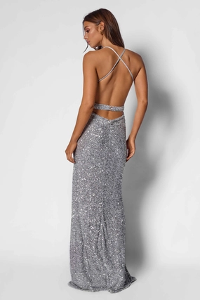 Relaxed Design Ella Gown - Silver
