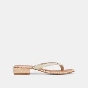 BARTY SANDALS WHITE LEATHER Supportive Footbed