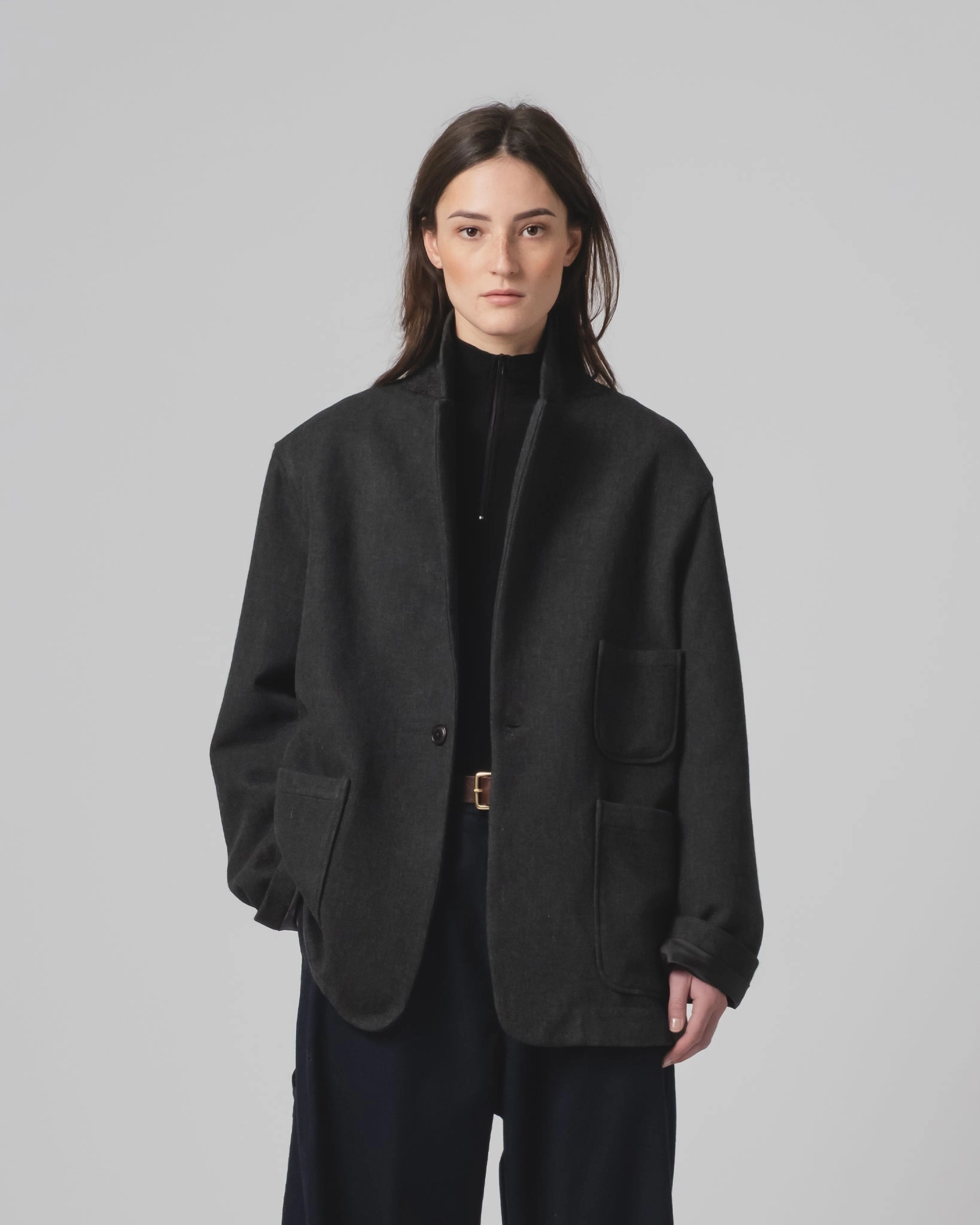 multi-color Medal Blazer Terrestre Wool Anthracite