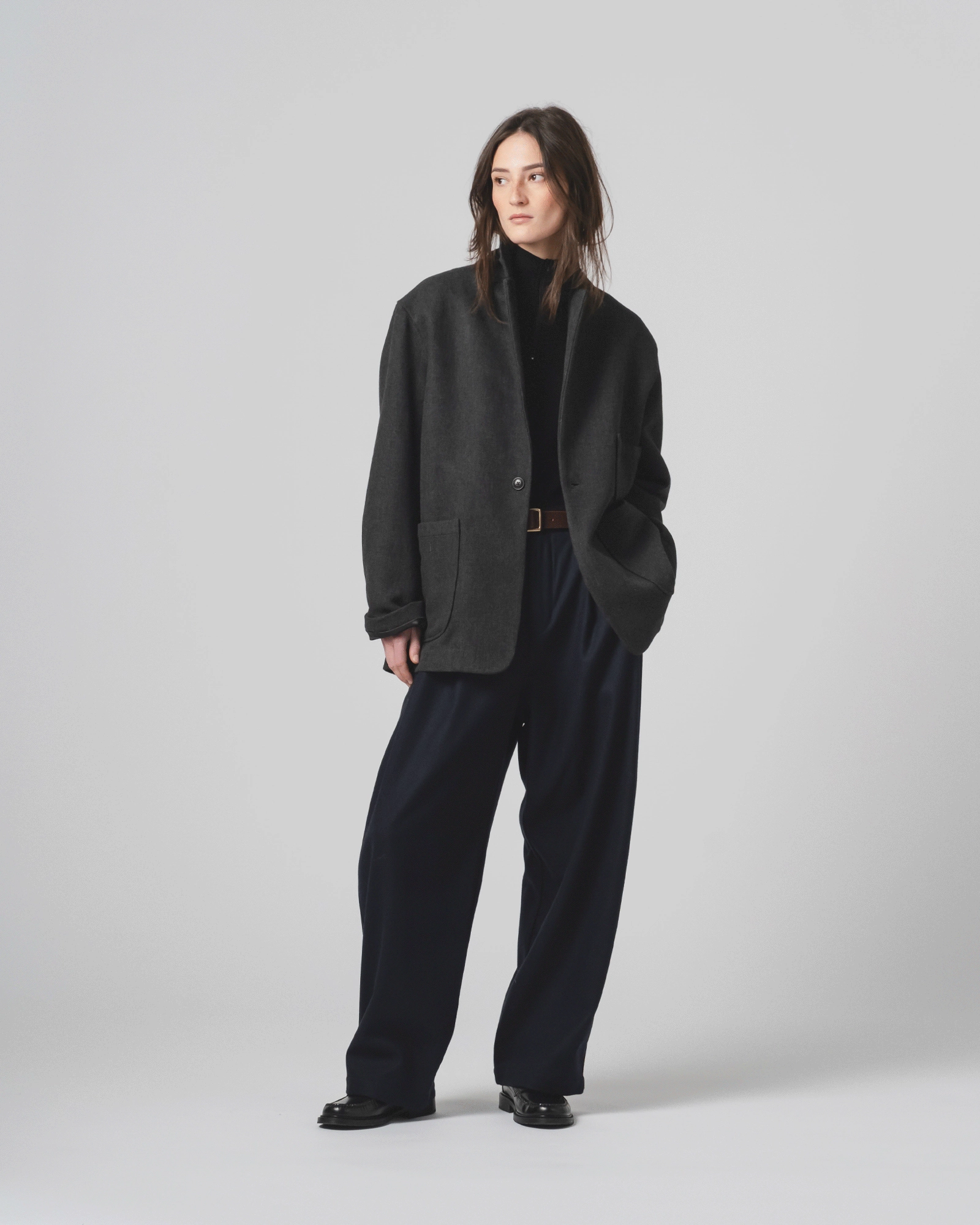 Blazer Terrestre Wool Anthracite monochromatic