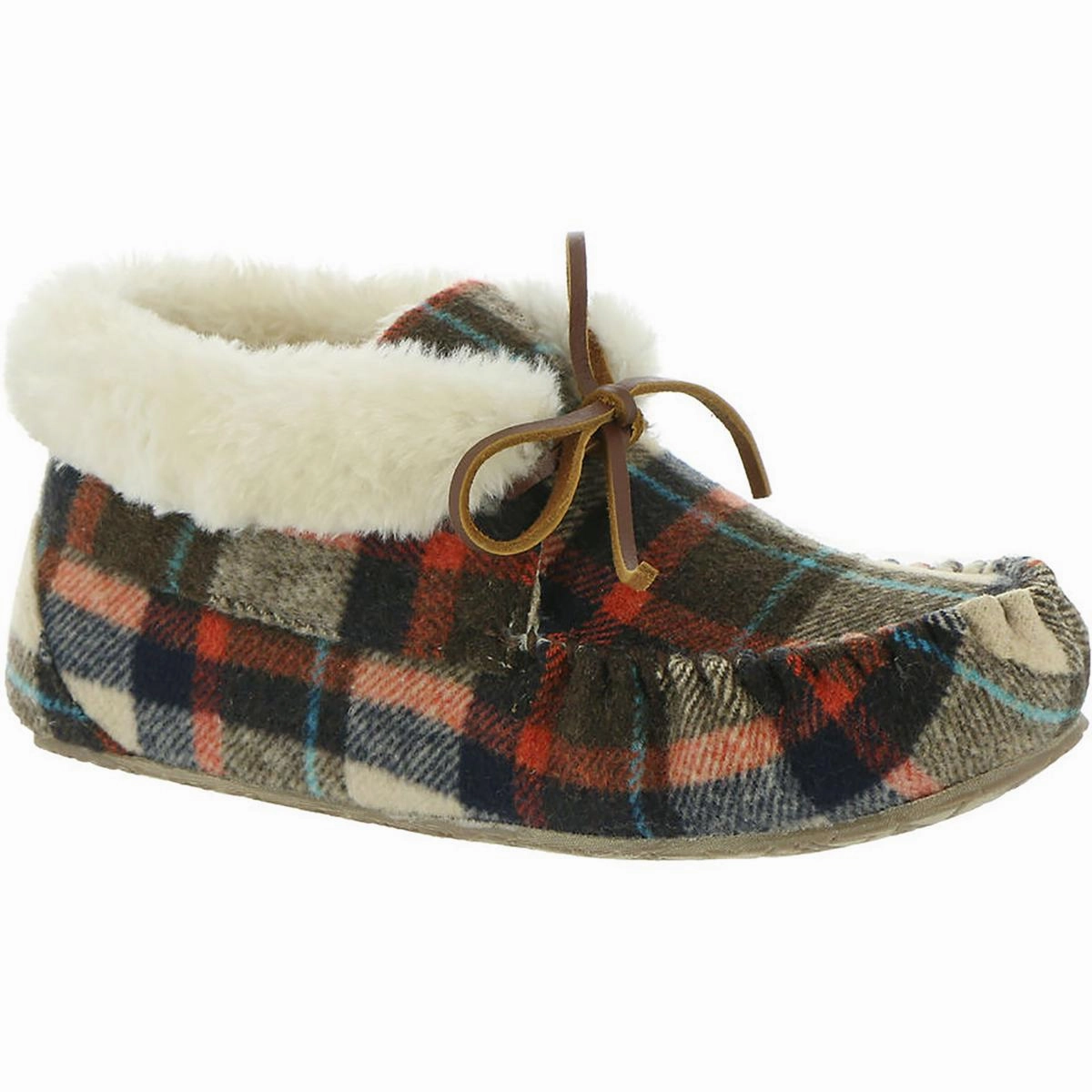 Trip Easy Cabin Bootie Womens Bow Faux Fur Lined Moccasins