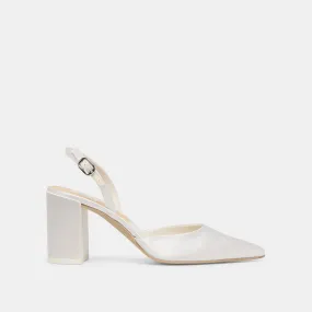 CAREL HIGH HEELS TRUE WHITE SATIN Smart High Heels
