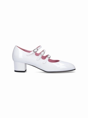 Carel "Kina" Ballet Flats ?C White Patent Wind Guard