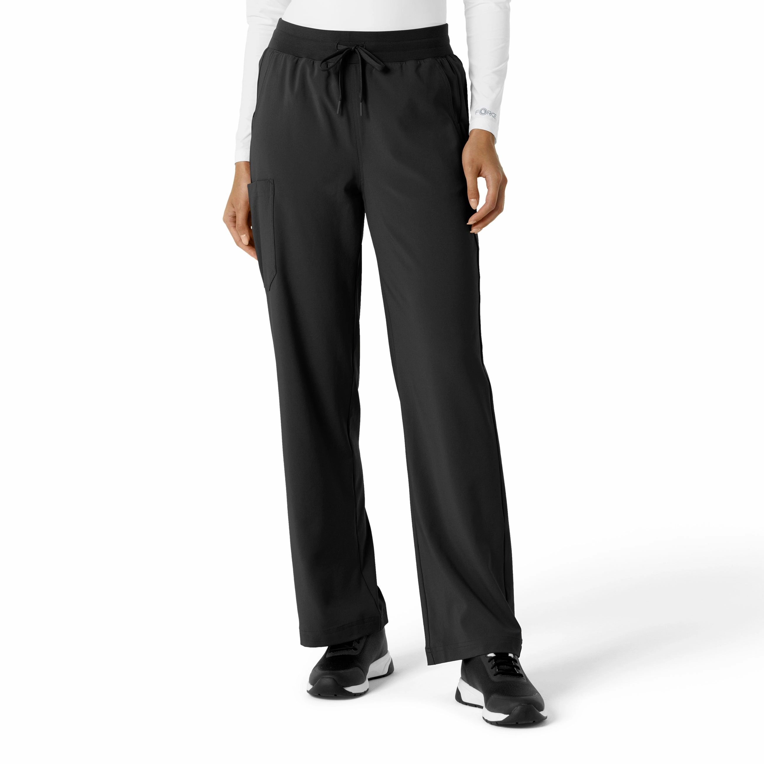Carhartt Force Cross-Flex Women's Boot Cut Scrub Pant - Black No Ride Up Design Stretchable