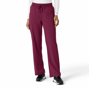 Carhartt Force Cross-Flex Women's Boot Cut Scrub Pant - Wine Lined interior Comfy Fit