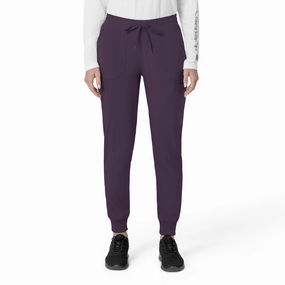 Relaxed Vibe Anti Friction Lining Carhartt Force Cross-Flex Women's Cargo Jogger Scrub Pant - Black Plum
