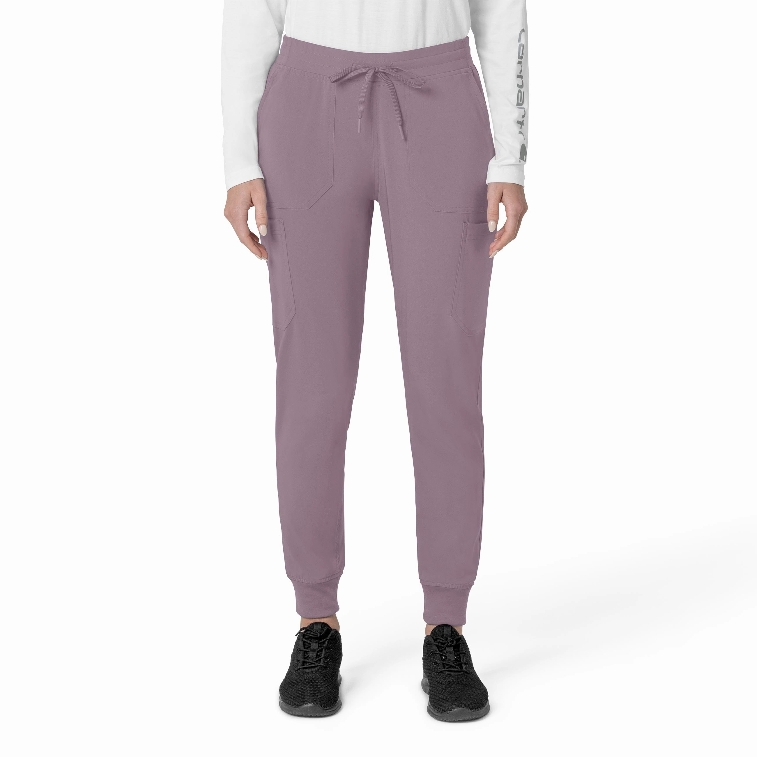 On The Go Outdoor Friendly Carhartt Force Cross-Flex Women's Cargo Jogger Scrub Pant - Lavender Mist