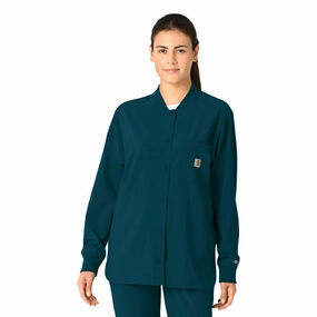 Fitted Wear Carhartt Force Cross-Flex Women's Shirt Jacket - Caribbean