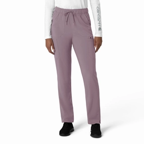 Modern Comfort EcoFriendlyMaterial Carhartt Force Cross-Flex Women's Straight Leg Cargo Scrub Pant - Lavender Mist