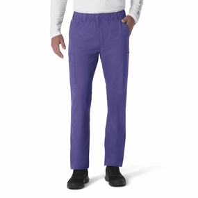 Belt loops Soft Design Carhartt Force Essentials Men's Straight Leg Cargo Scrub Pant - Grape