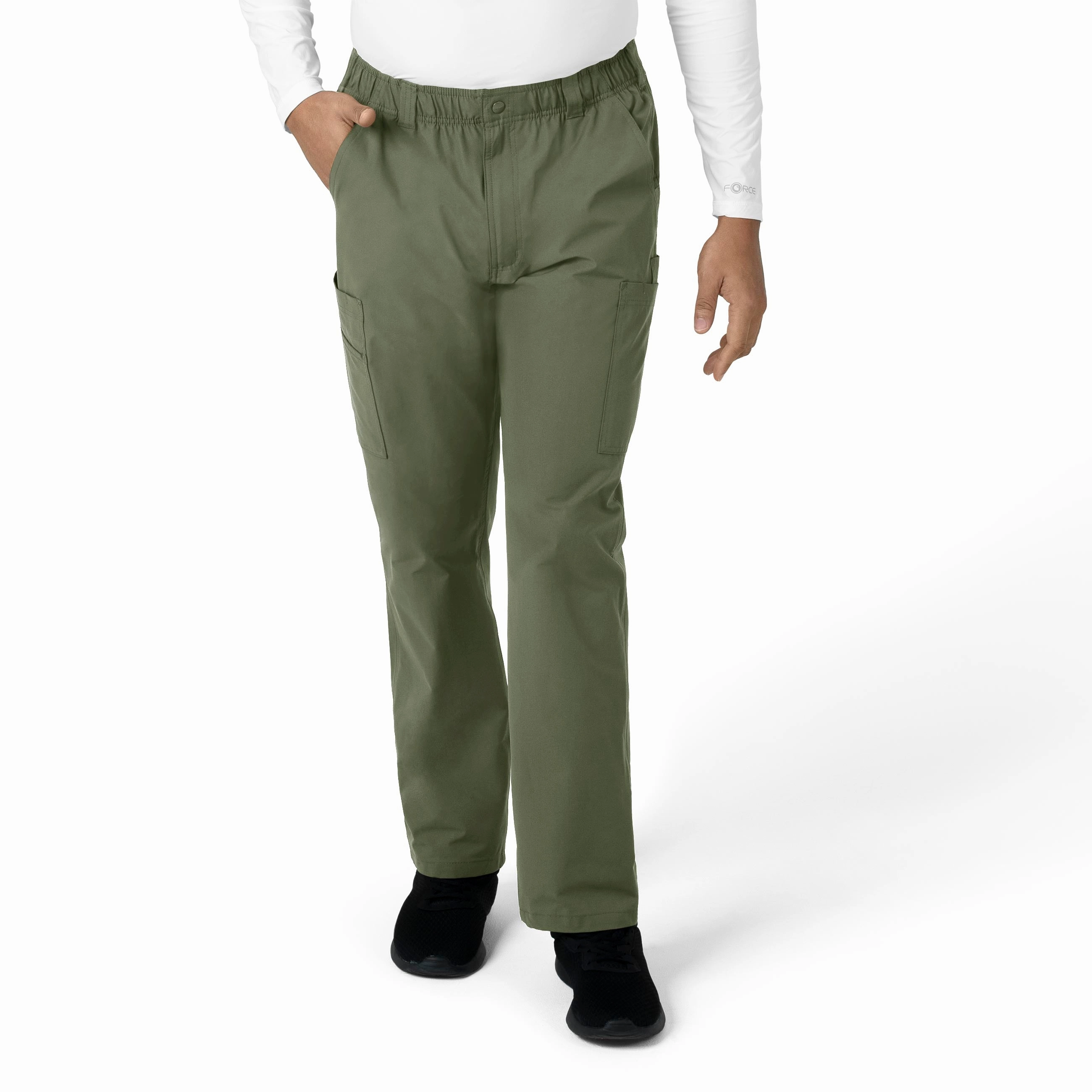 Easy Comfort Carhartt Force Essentials Men's Straight Leg Cargo Scrub Pant - Olive