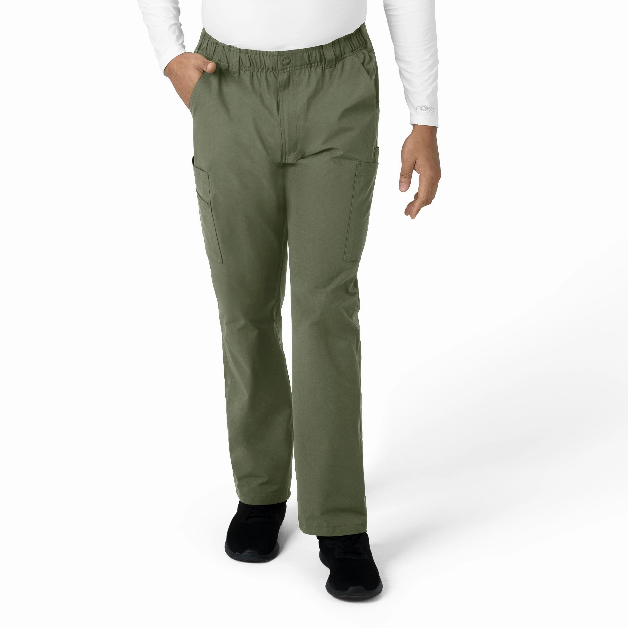 Trail Comfort Carhartt Force Essentials Men's Straight Leg Cargo Scrub Pant - Olive