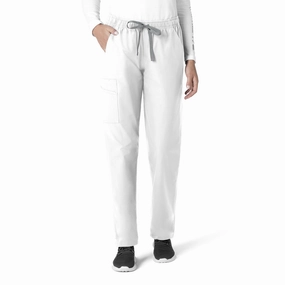 Carhartt Force Essentials Unisex Elastic Waist Cargo Scrub Pant - White Dressy look High-waisted fit