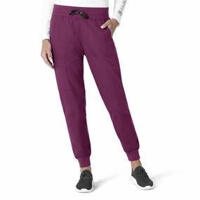 Carhartt Force Essentials Women's Jogger Scrub Pant - Wine Quick Release Closure