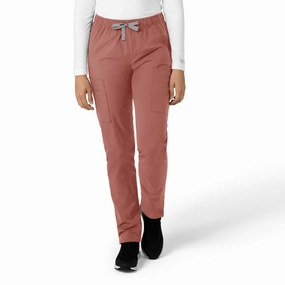 Secure Waistband Flexible Comfort Carhartt Force Essentials Women's Straight Leg Scrub Pant - Wildrose