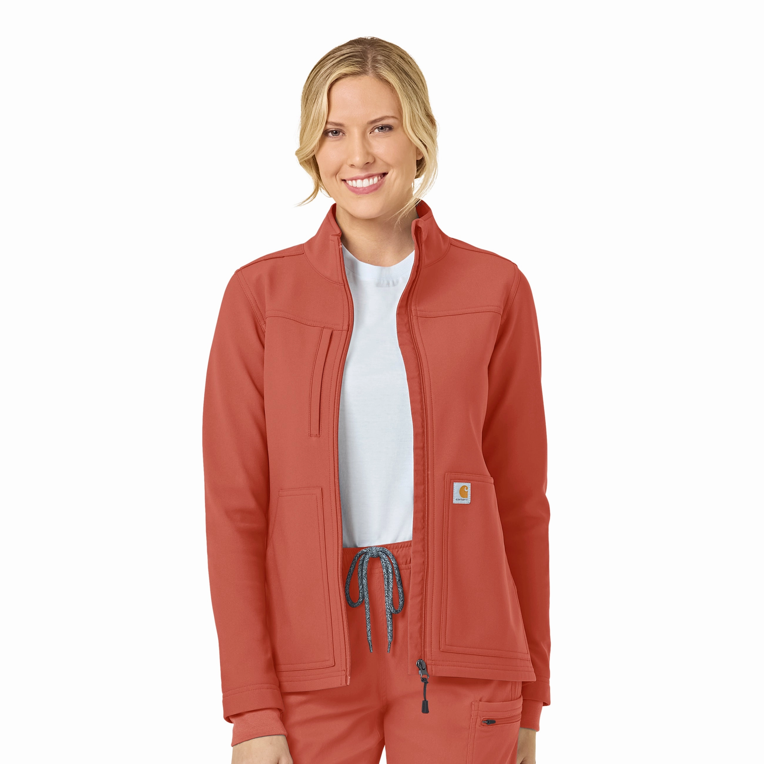 DropShoulder Carhartt Rugged Flex Women's Bonded Fleece Jacket - Dusty Cedar