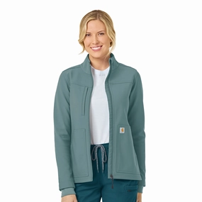 Carhartt Rugged Flex Women's Bonded Fleece Jacket - Summer Blue suitable for day wear Lightweight Design