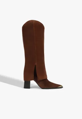 Raffaela Up Cloak Suede Boot Happy Mood Stylish Booties