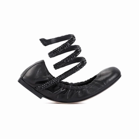 Black Lamb Leather Ballerinas hypoallergenic