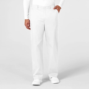 WonderWORK Men's Cargo Scrub Pant - White Natural Movement