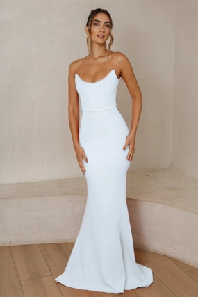 Clean Flow Celine Gown - White