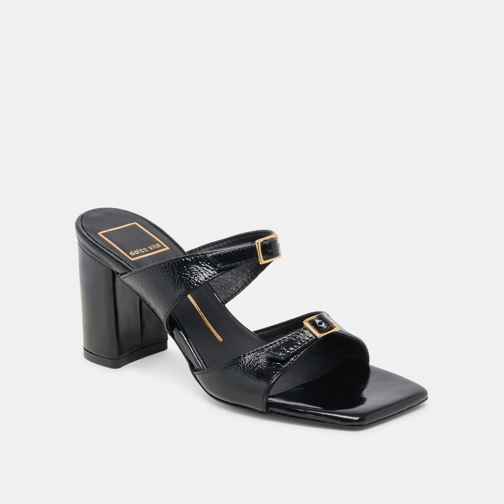 SHANE HEELS MIDNIGHT CRINKLE PATENT Dress Shoes Bridal Footwear with Style