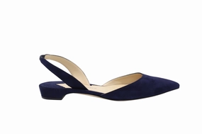 Street Joy Paul Andrew Rhea 15 Slingback Sandals in Navy Blue Suede