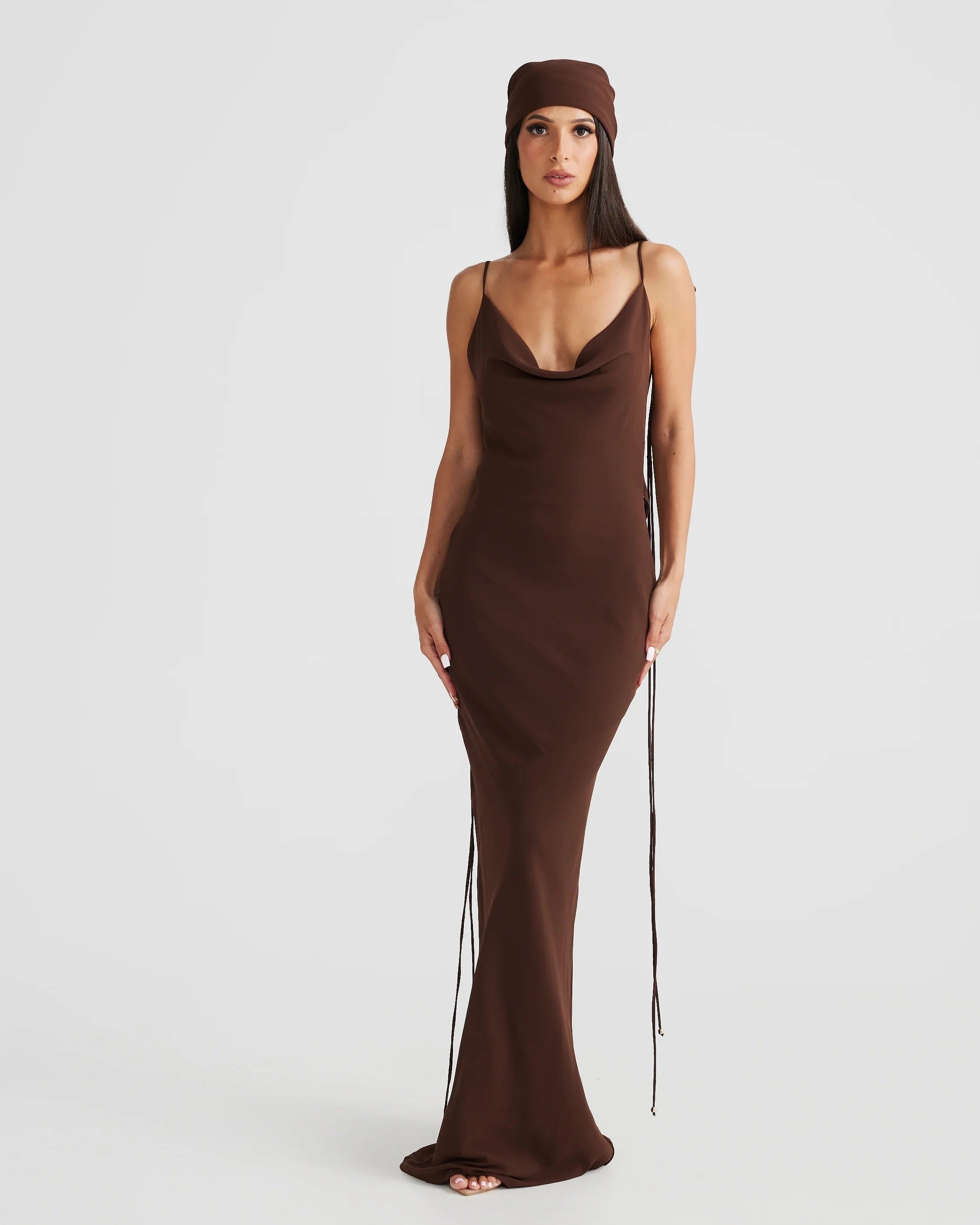 Tailored Fit Amali Dress - Brown