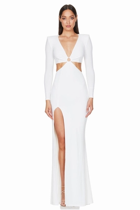 Free Step Exclusive-Design Nookie Riley Ring Cut Out Gown - Ivory