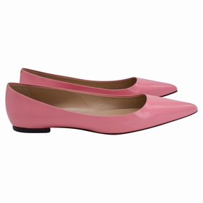 Ferry Glow Roger Vivier Pointed Ballet Flats in Pink Patent Leather