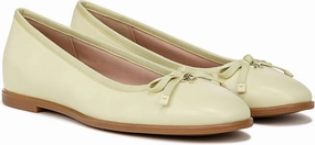 Women's Essential Bow Ballet Flat In Lime Fashionable