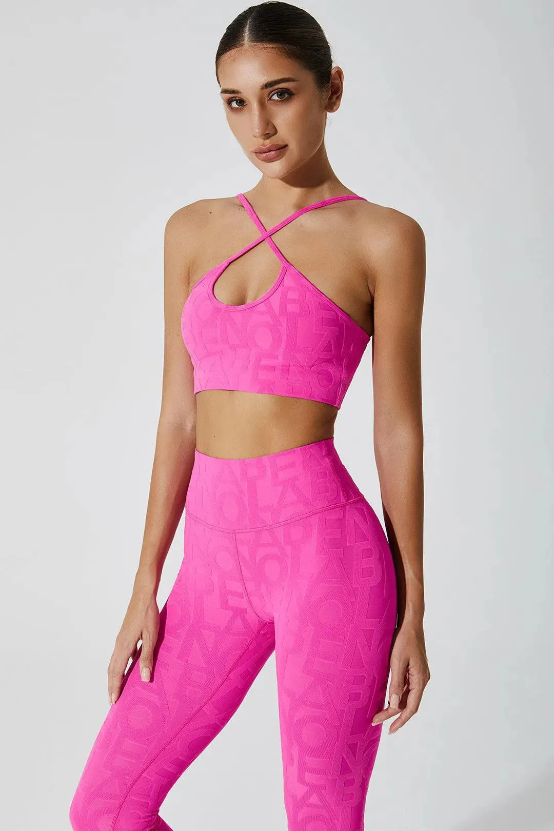 Non-Binding Fit Zigzag stitching seams Classic Lumi??re Bra 3D - Dark Pink Purple