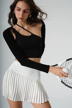 Classic Bolero Crop - Black Sweat Absorbent Inner Layer