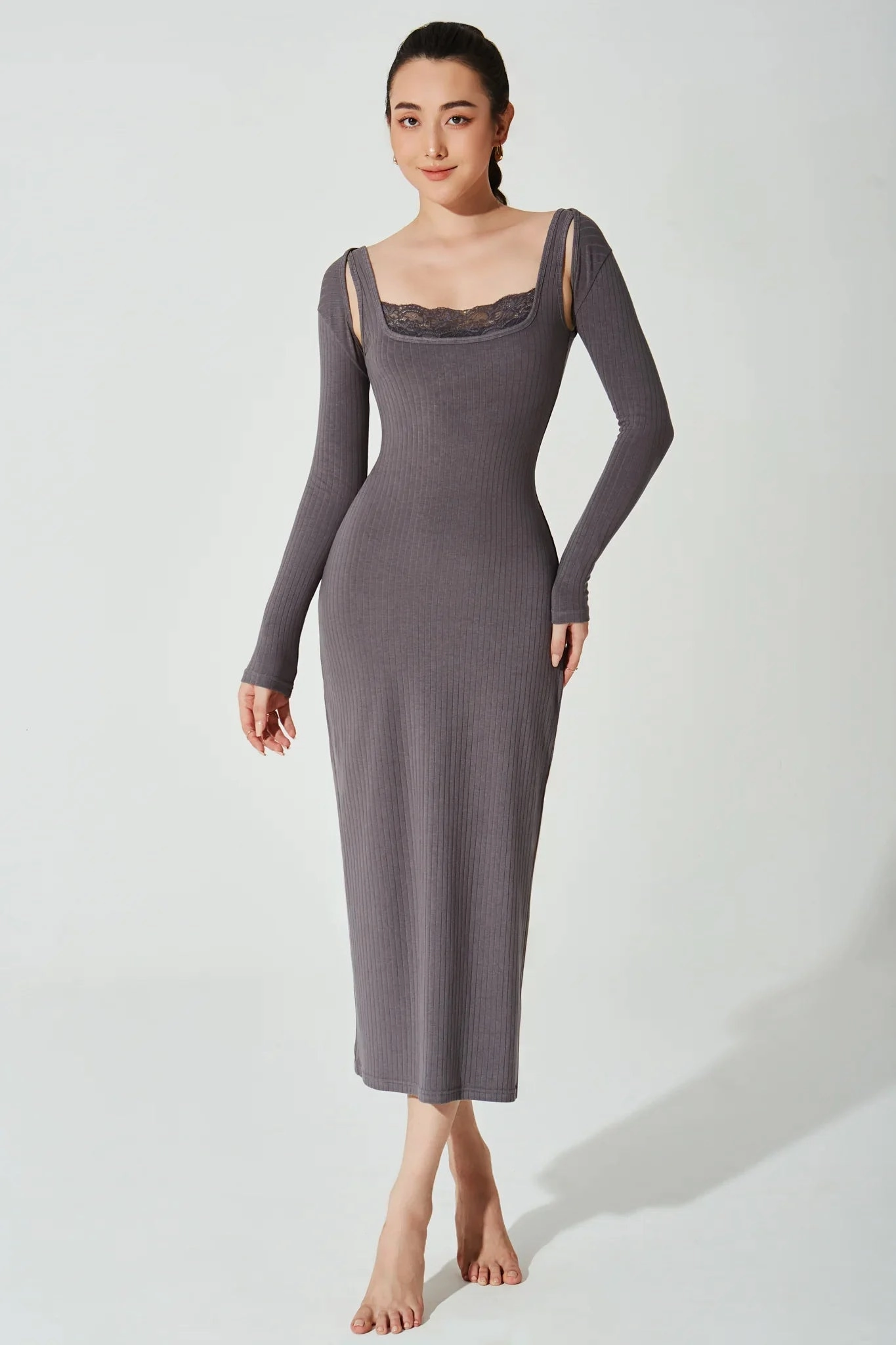 Breathable mesh lining Tailored Silhouette Classic Bolero Crop - Graphite