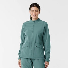 Women's Soft Shell Scrub Jacket - Vintage Teal Stage