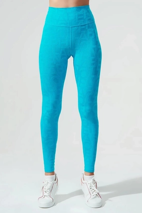 Moisture Wicking Fabric Classic D??ese Fleur Legging 3D - Dazzle Blue