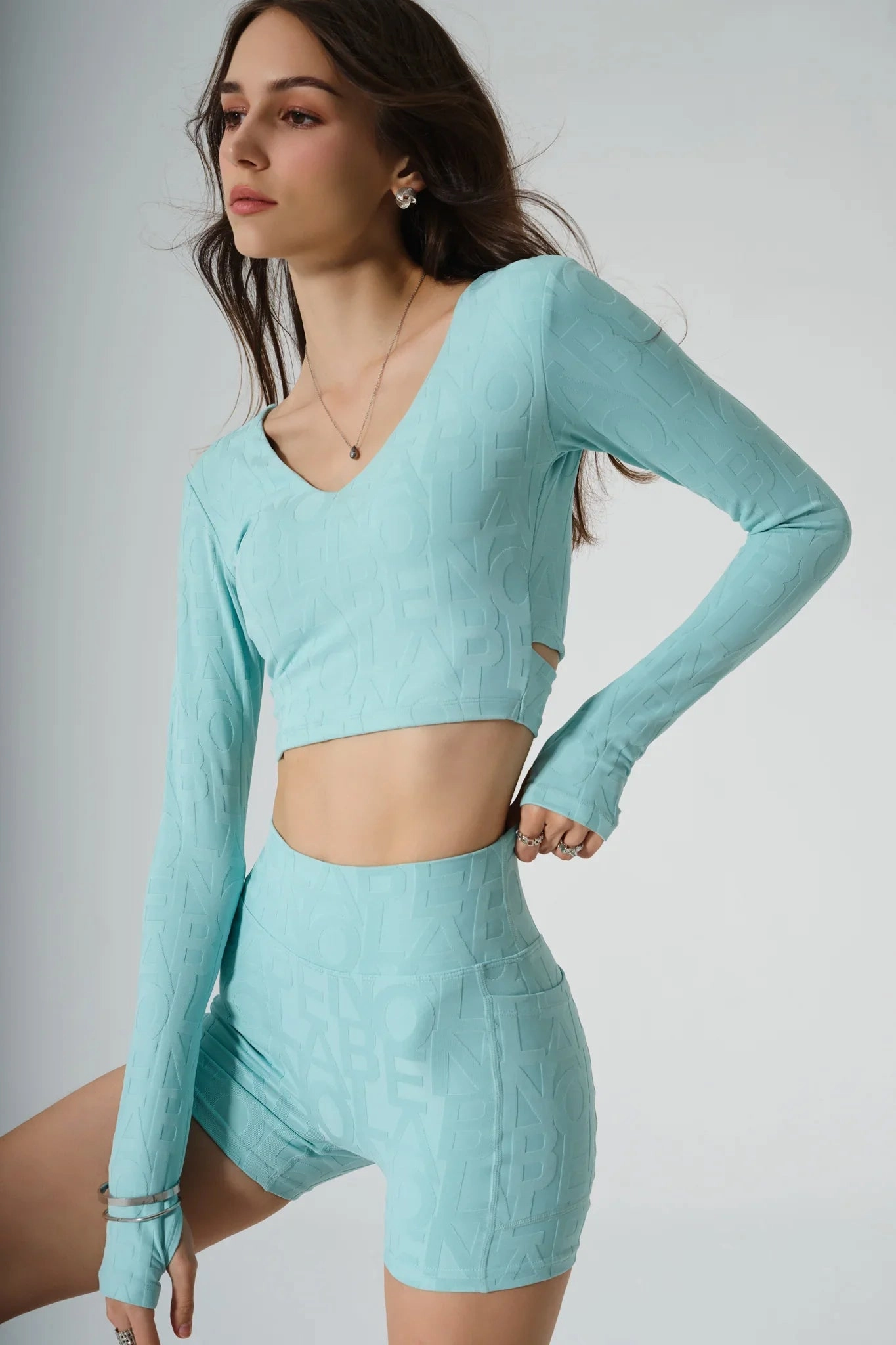 Classic Olivia 3D Pocket Shorts - Aqua Green Quick Adjust Toggles