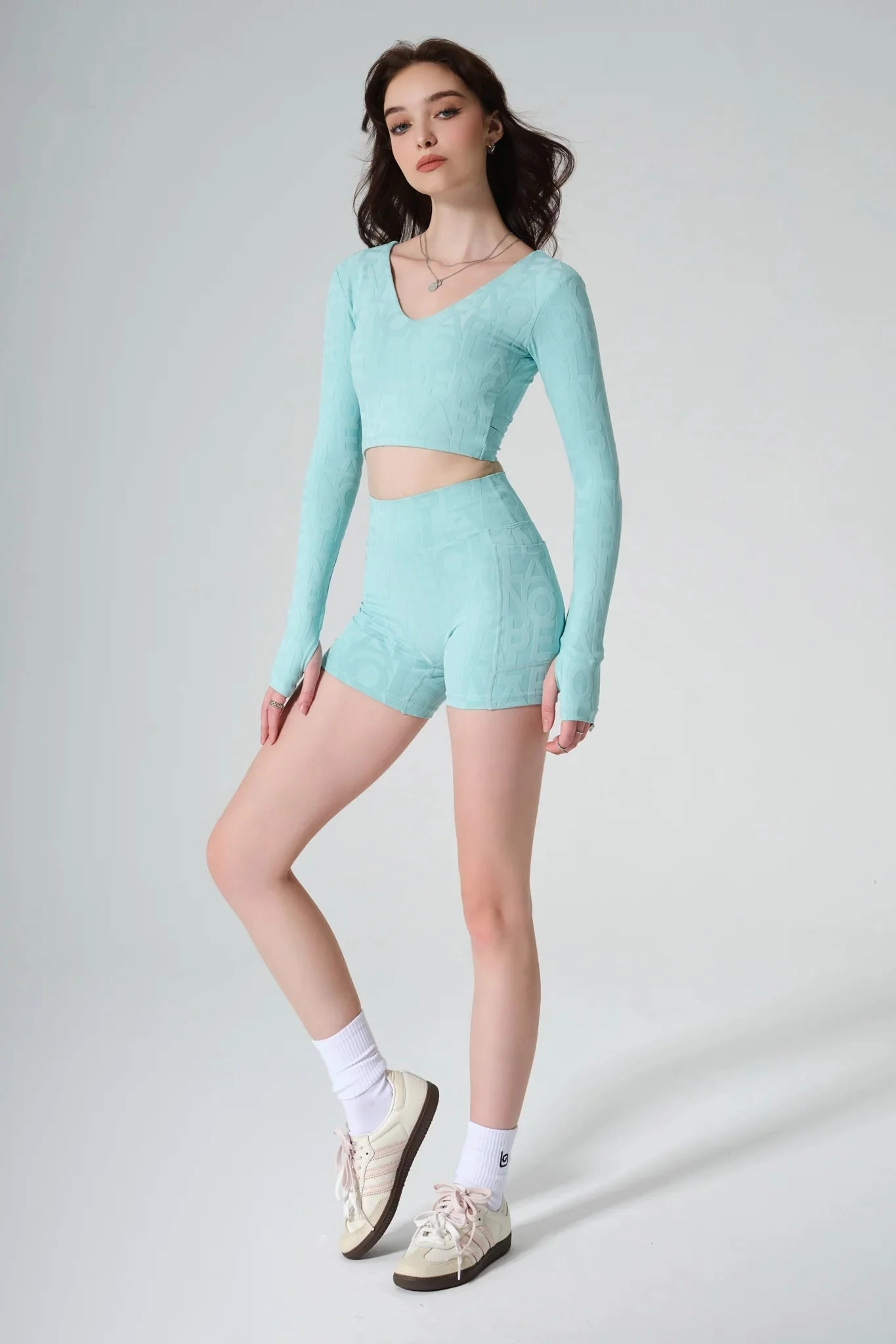 YarnDyed Stripes All-Purpose Classic Rosmerta 3D Bra - Aqua Green