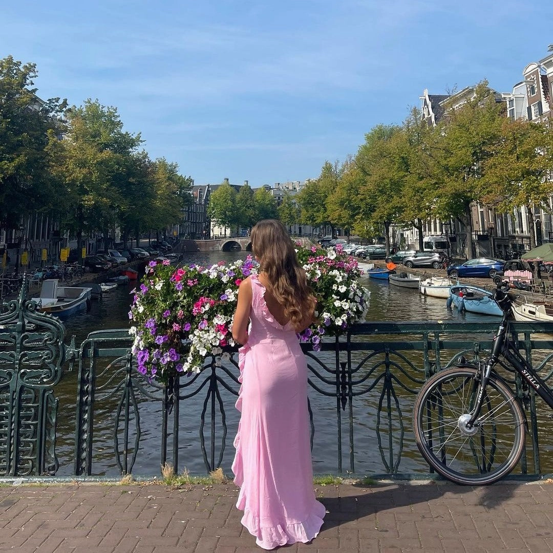 Savannah Maxi Dress - Musk Elastic-Waist WaterRepellentCoating