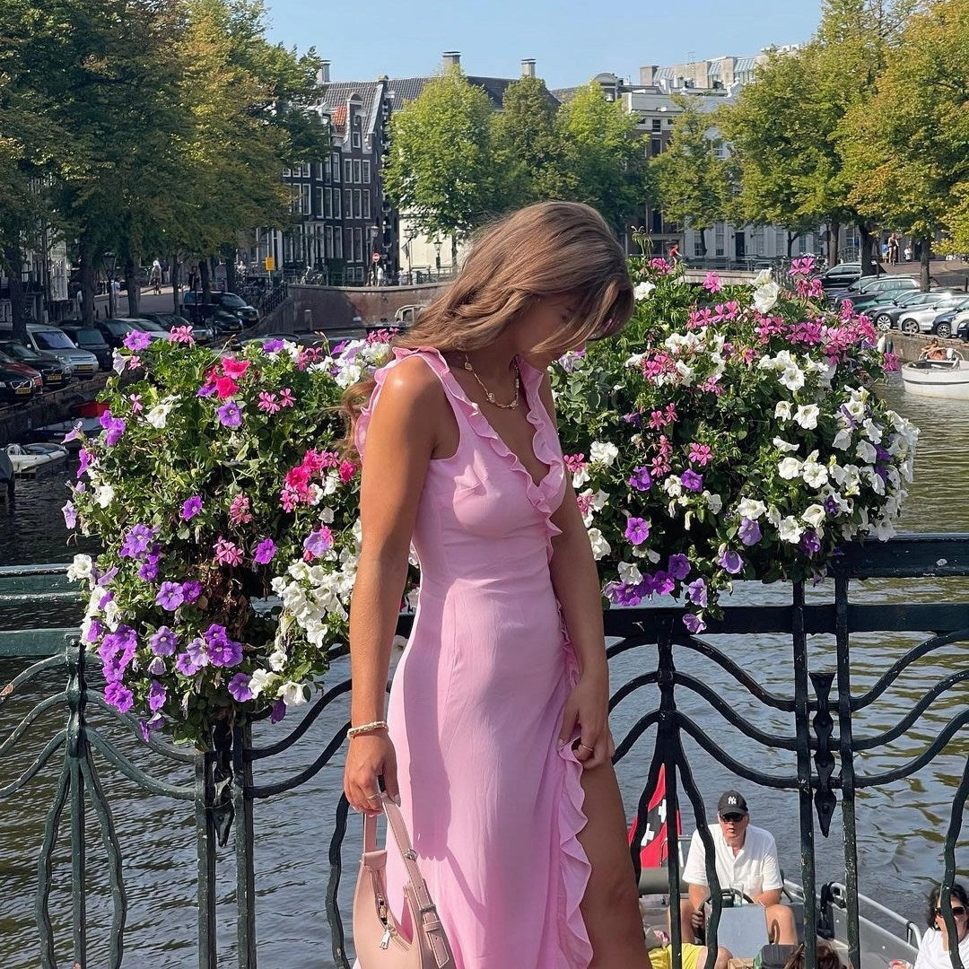 Savannah Maxi Dress - Musk Refined Stitch Chic Waist