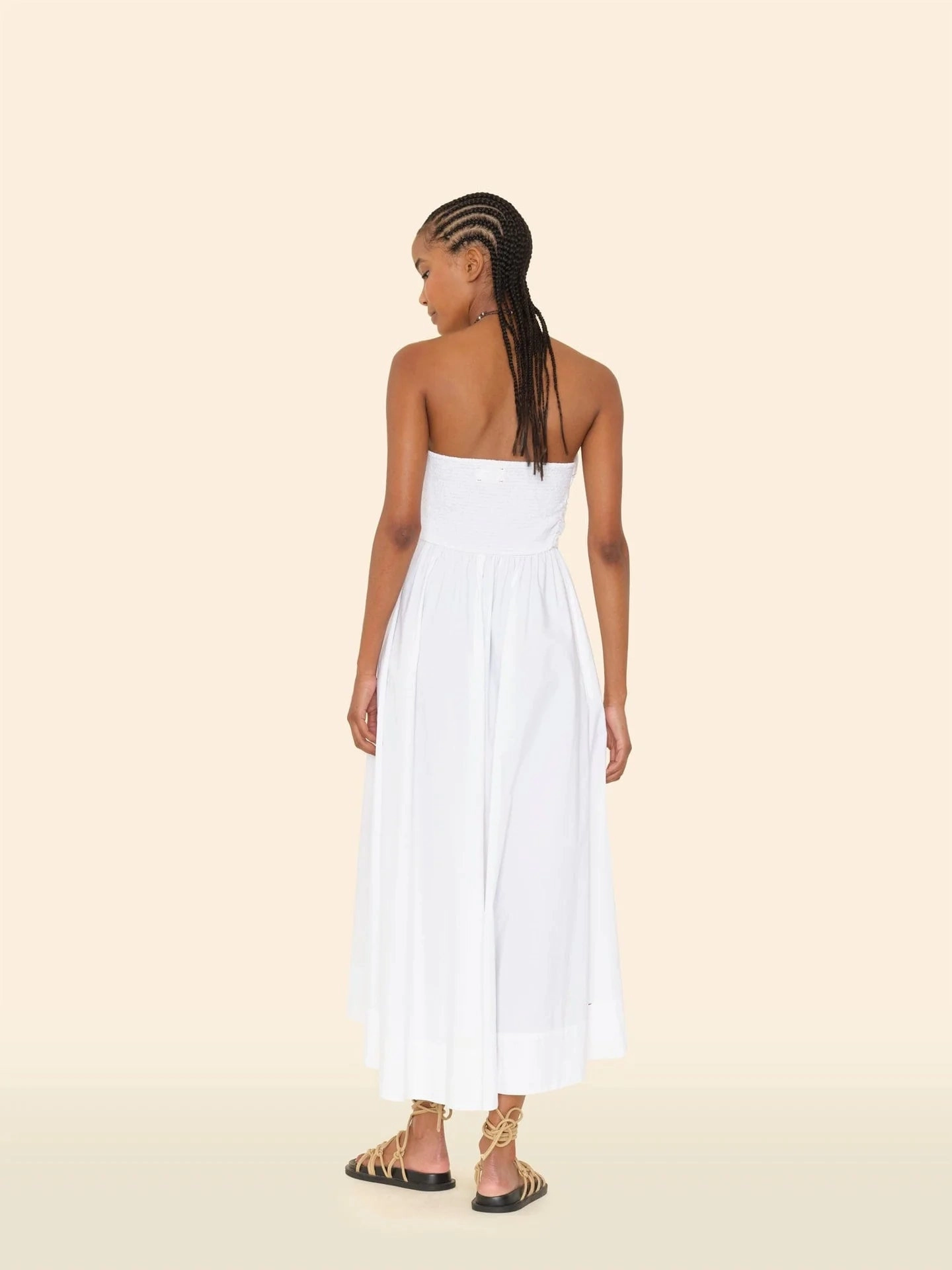 Clea Dress in White PlushLining