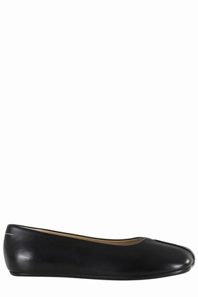 Square Toe Ballerina Flats With Logo Stitching Support Step Urban Soft