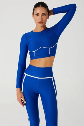 Oversized Fit Ribbed Cuffs Clio Long Sleeve - Atlantis