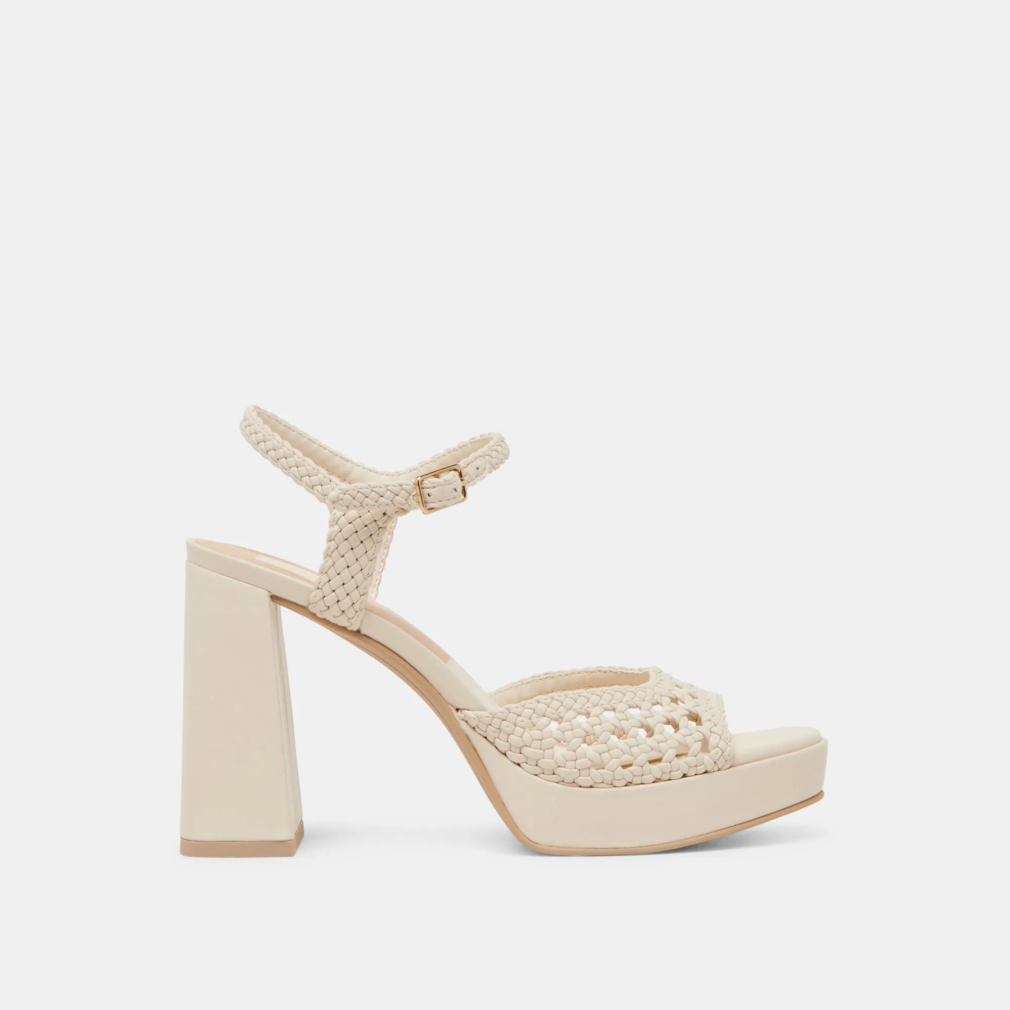 PEYTEN HEELS CREME WOVEN STELLA Comfortable Stiletto Sandals Polished Design