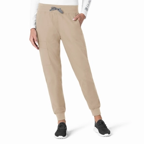 Carhartt Force Essentials Women's Jogger Scrub Pant - Khaki Flared bottom Stretchable Comfort