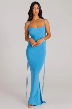 Fashionable Design Smart Casual Jiani Gown - Blue