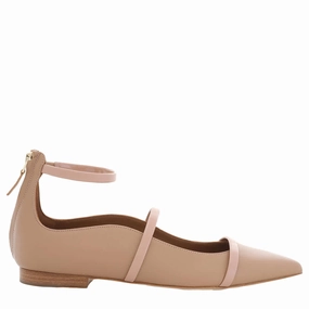 Suede City Chill Malone Souliers Nude Leather Robyn Flats